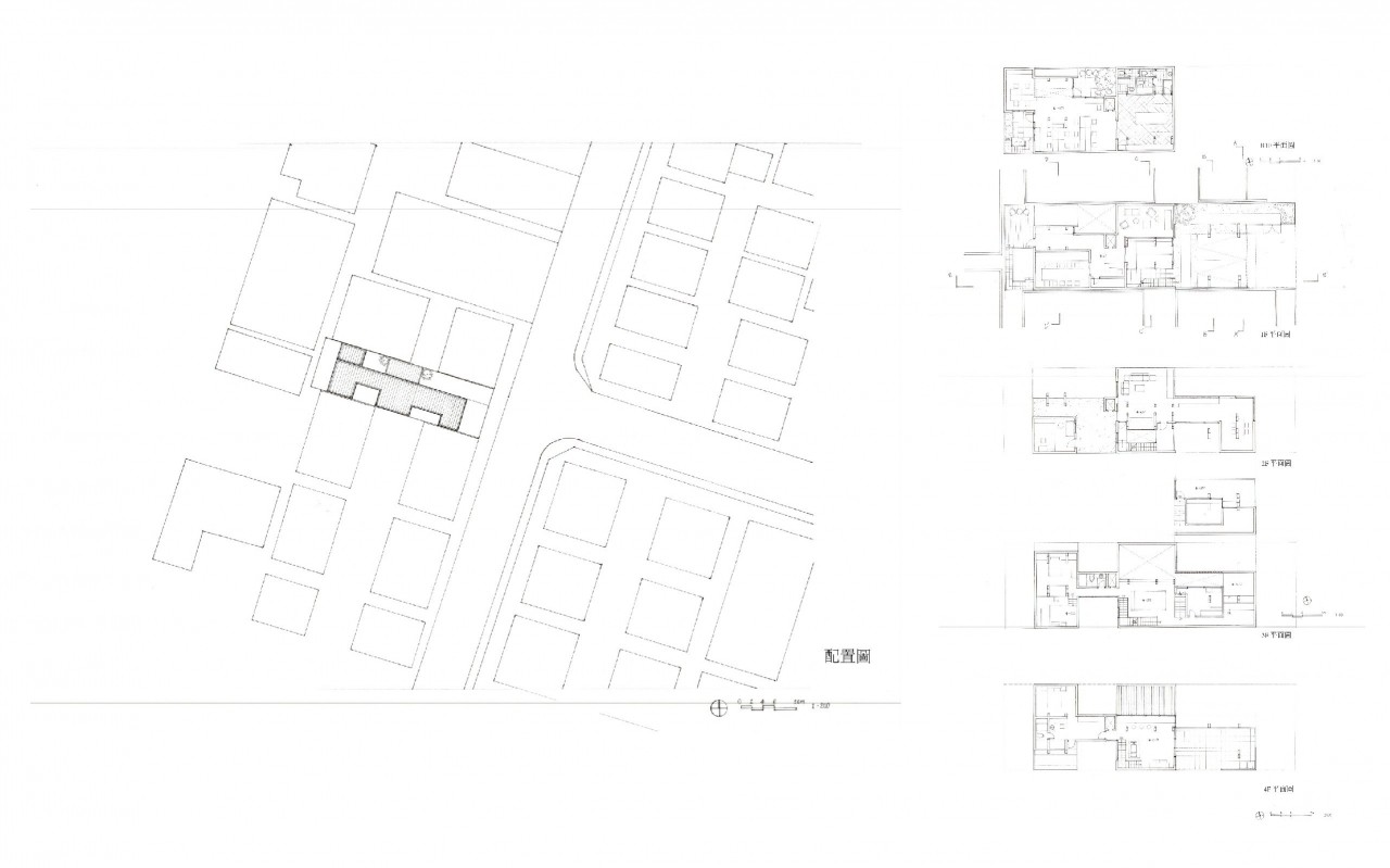住商混合住宅 - 皮層、斜柱