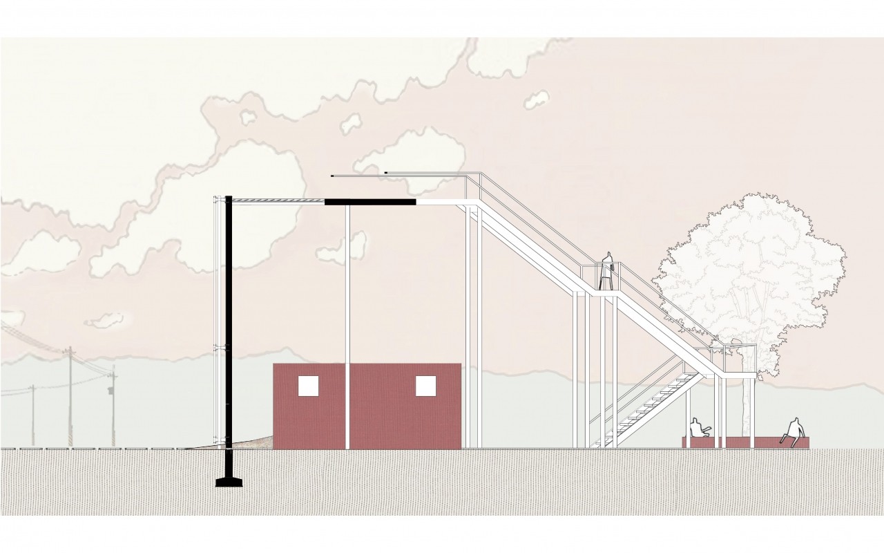 Observation deck and Footbath design