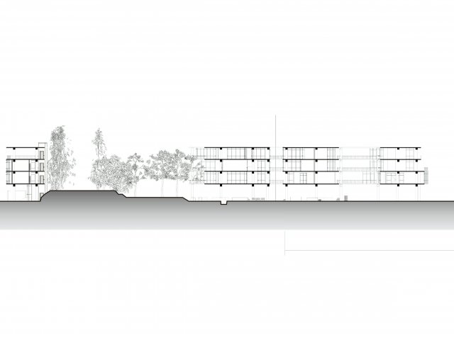 1) Movement of path and penetration of sight_Fengjia Fuxing Park Youth Residence 2) The wrapping of urban and natural el
