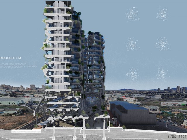 荒圓集居(都市 X 荒謬 X 植物園 X 集合住宅) URBOSURTUM (urban X absurdum X aboretum X congregating house)